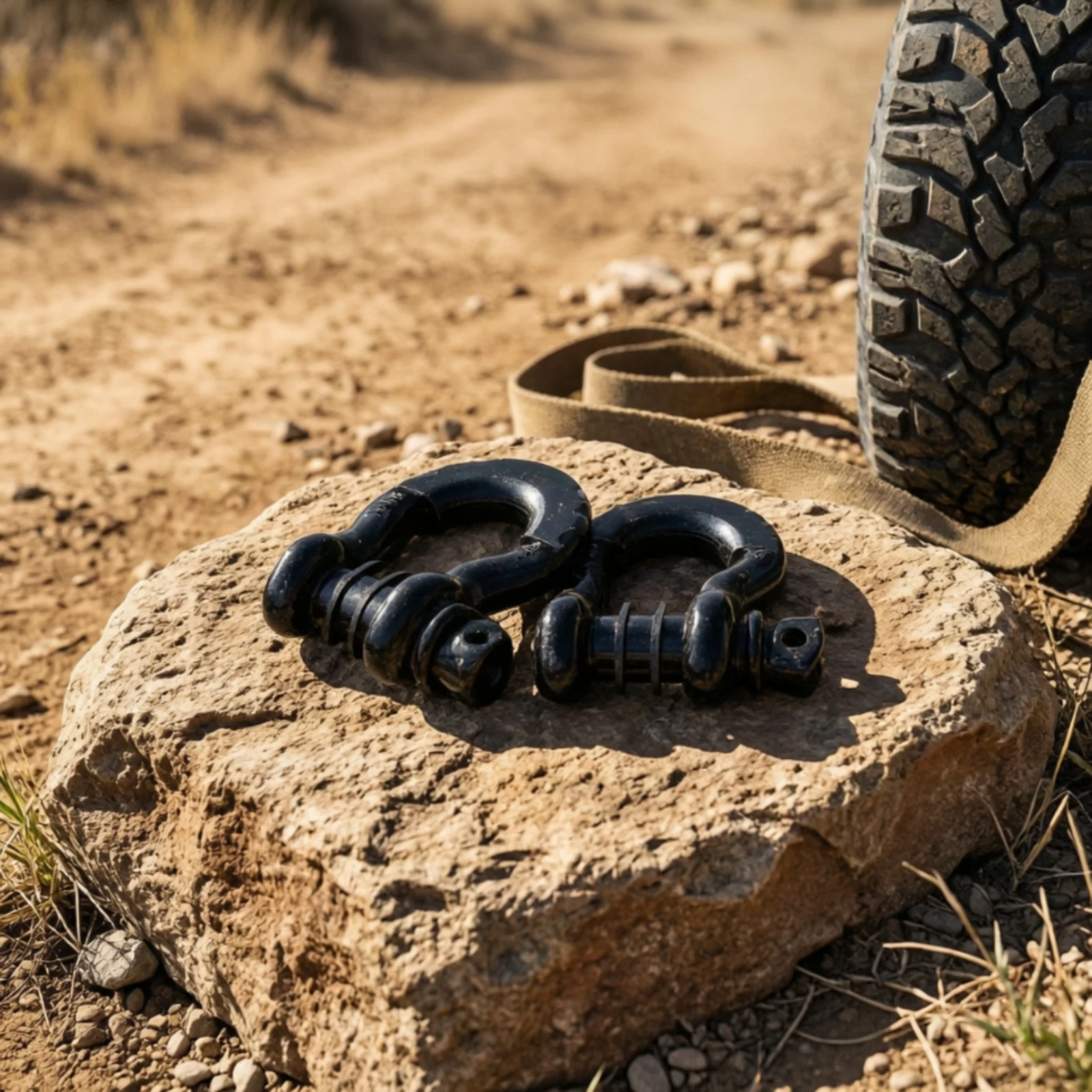 2 Pieces Shackles with Rubber Sleeve Guarding Bow Shackles Shackle with Screw Pin Threaded Bow Shackle Smooth for Truck Owners view 6