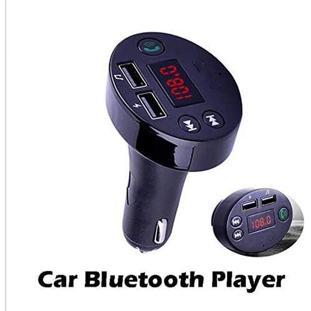 

Car Bluetooth player FM Transmitter 12V-24V FM transmitter 2.1/A dual port car charger Car wireless FM radio kit