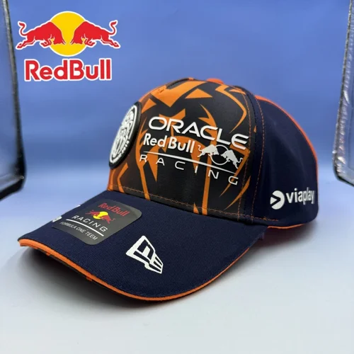 Gorra de carreras Verstappen Red Bull con ala curva naranja Gorra de béisbol RedBull para sombra de verano, sombrero para el sol transpirable y ajustable