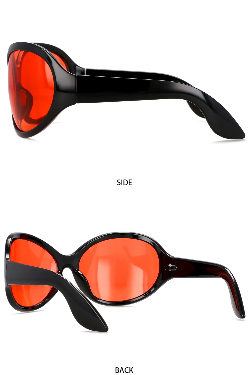 55806 Übergroße Luxus-Herren-Sonnenbrille, die Sonnenbrille für Männer und Frauen fahren, Markendesigner, männlich, Vintage, schwarz, ovale Sonnenbrille – Detail 8