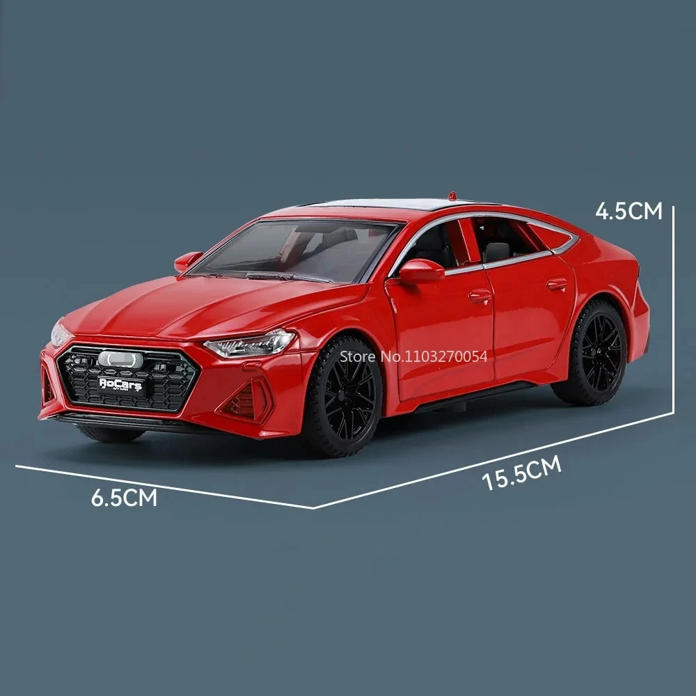 RS7 modelo de coche de juguete a escala 1/32, aleación fundida a presión, alta simulación con sonido y luz, vehículos extraíbles, juguetes para