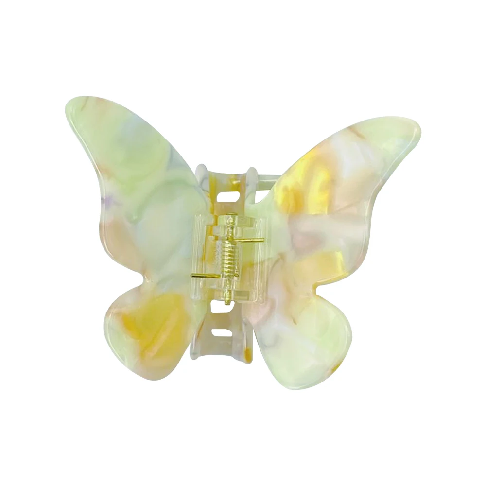 eManco Colorful Butterfly Pattern Hair Clips Cool Summer Acetate Grab Clips For Her Light Color Hair Accessories For All Styles