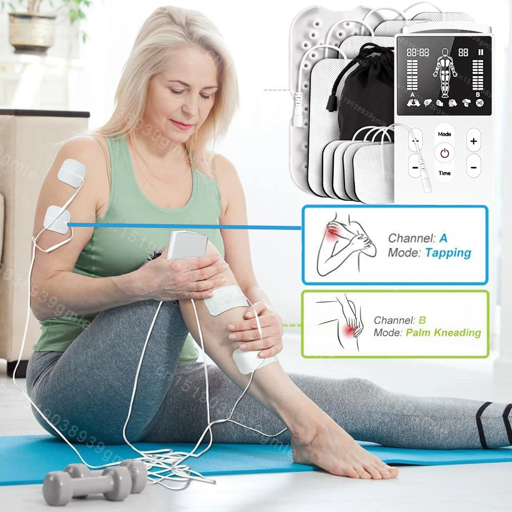 EMS Microcurrent Massager Body Massage Muscle Stimulator Neck Back Acupuncture Tens Digital Therapy Unblock Meridians Device