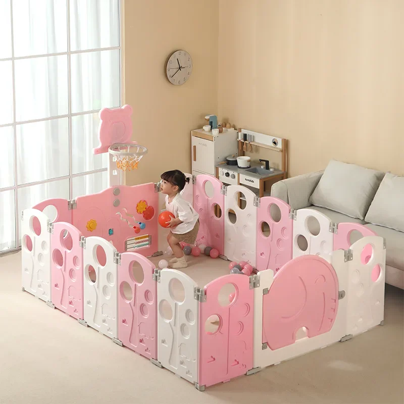 

Infant Child Protection Ground Play Fence Children Learning To Walk Folding Indoor Home Use Baby Safety Crawling Mat Fence