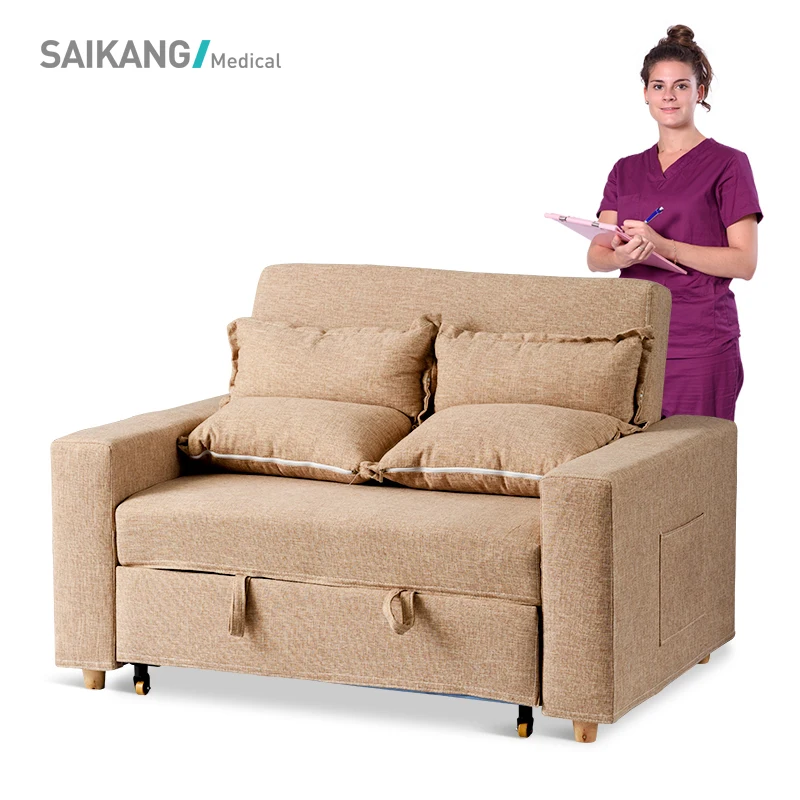 Hospital Foldable Sofa Chair Bed Multifunction Sleeper Recliner Accompanying Chair Patient Room Furniture