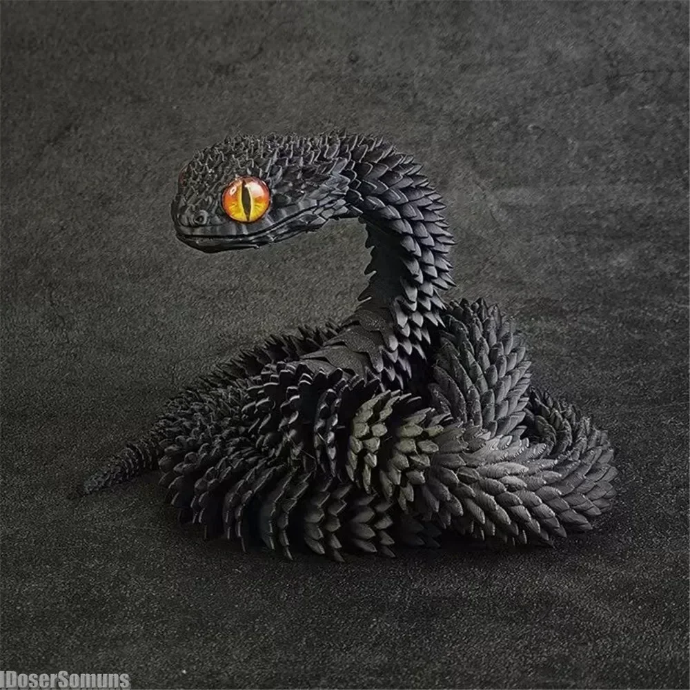 3D Printed 65cm Viper Model Desktop Viper Decoration Cool Multi-Jointed Activity Model Fish Tank Home Decoration