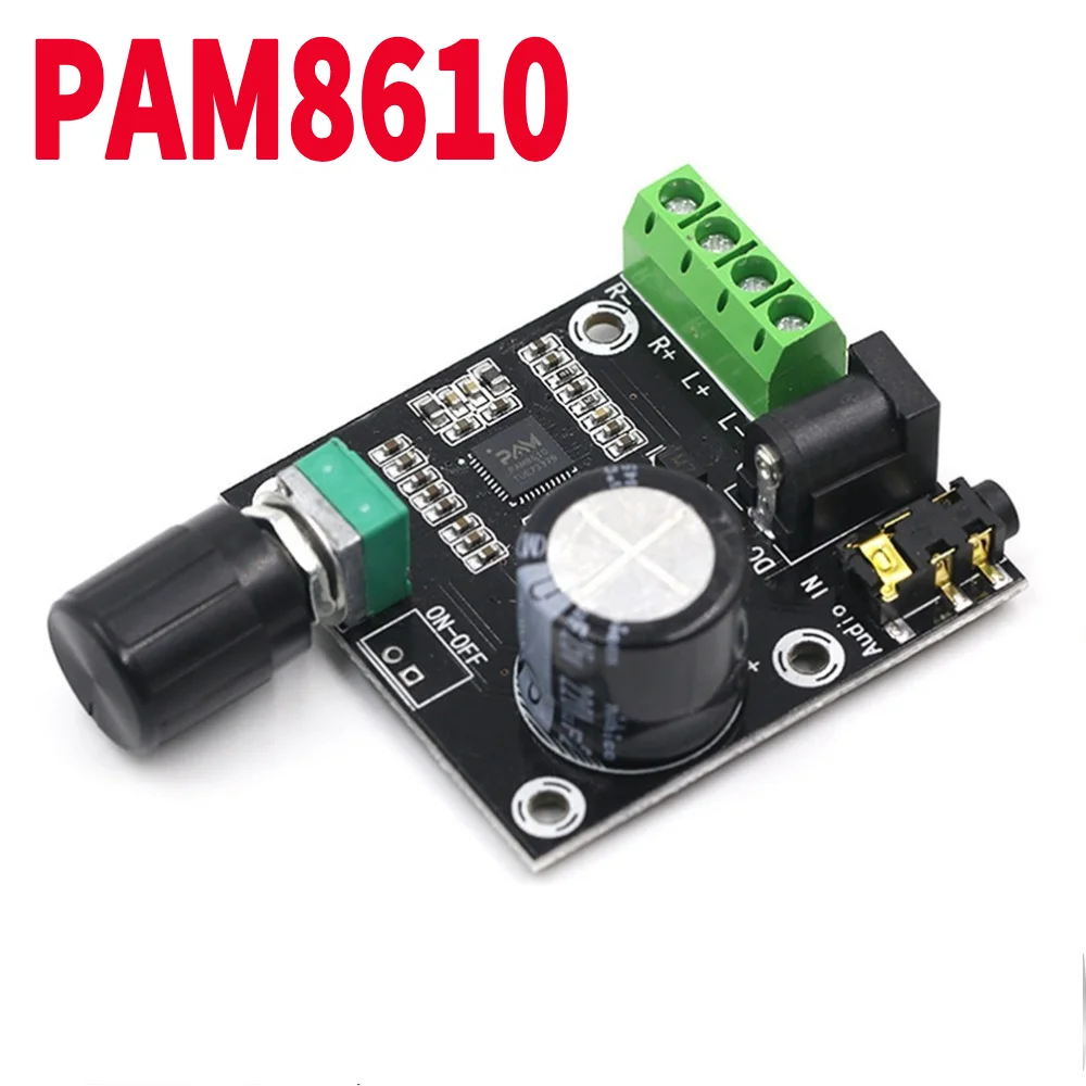 2 X 15W PAM8610 Digital Audio Amplifier Board Dual-channel Class D Audio Power Amplifier Board Module with Delay 12V