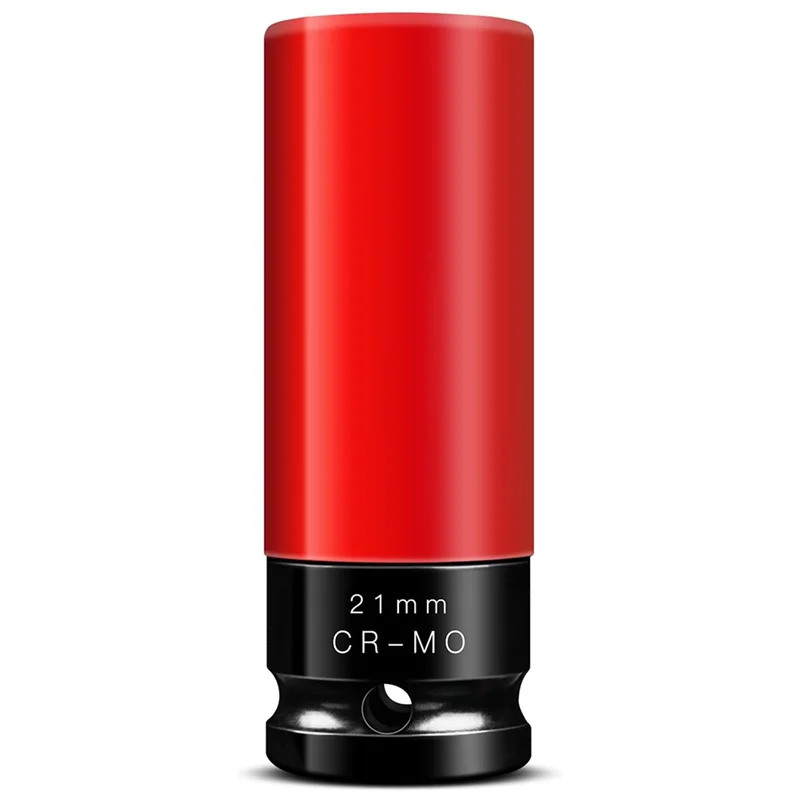 

SHGO-1/2" Drive Wheel Protector Impact Socket 21Mm Lug Nut Socket Color-Coded Protective Socket