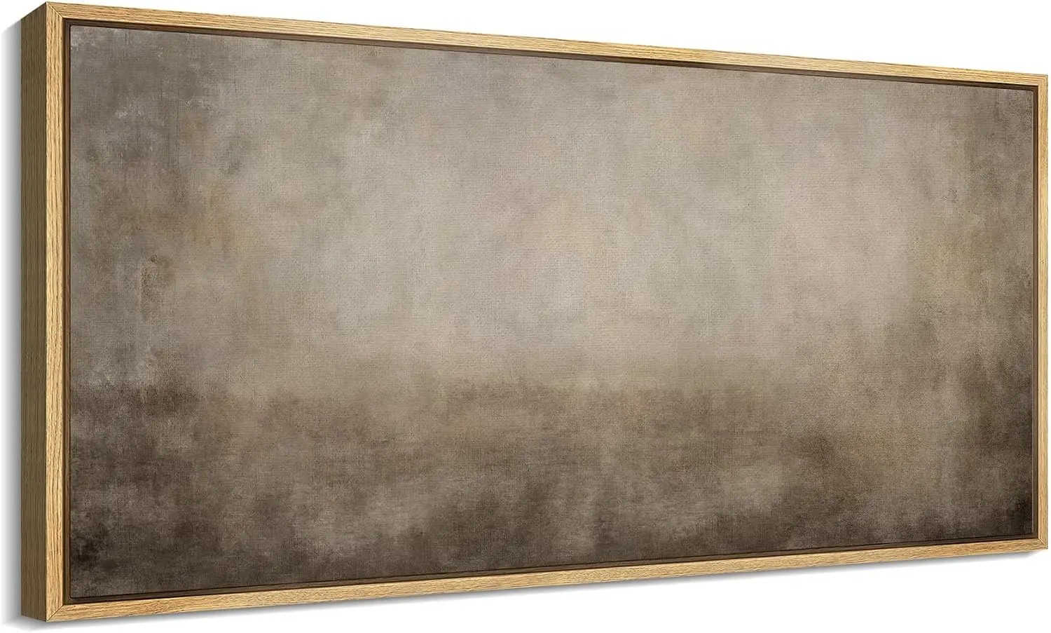 60 X 30 Inch Framed Neutral Ombre Gradient Abstract Canvas Wall Art Prints, Soft Calm Tone Minimalist Illustrations Wall Decor for Living Room Bedroom Office Indoor Home Display