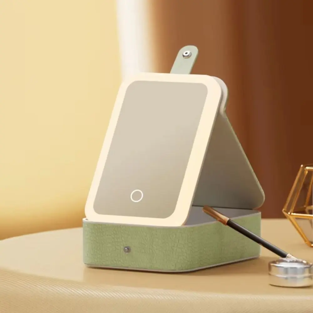 

Многофункциональная коробка для косметики и украшений с трехцветным зеркалом, регулируемой яркостью и встроенной LED-подсветкой