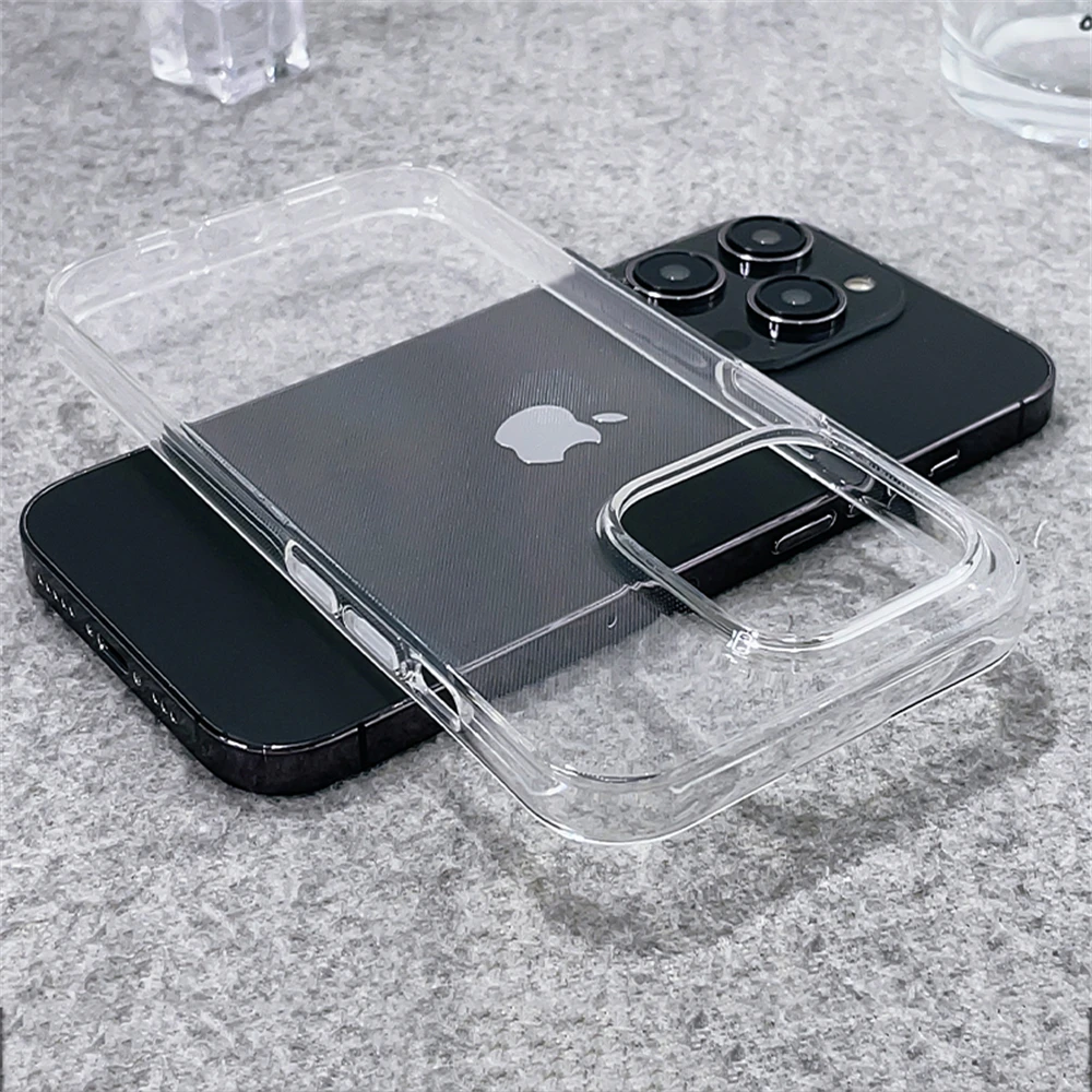 High Quality Ultra Thin HD Transparent Soft TPU Case For iPhone 16 15 14 Plus 13 12 11 Pro Max X XR Shockproof Clear Back Cover