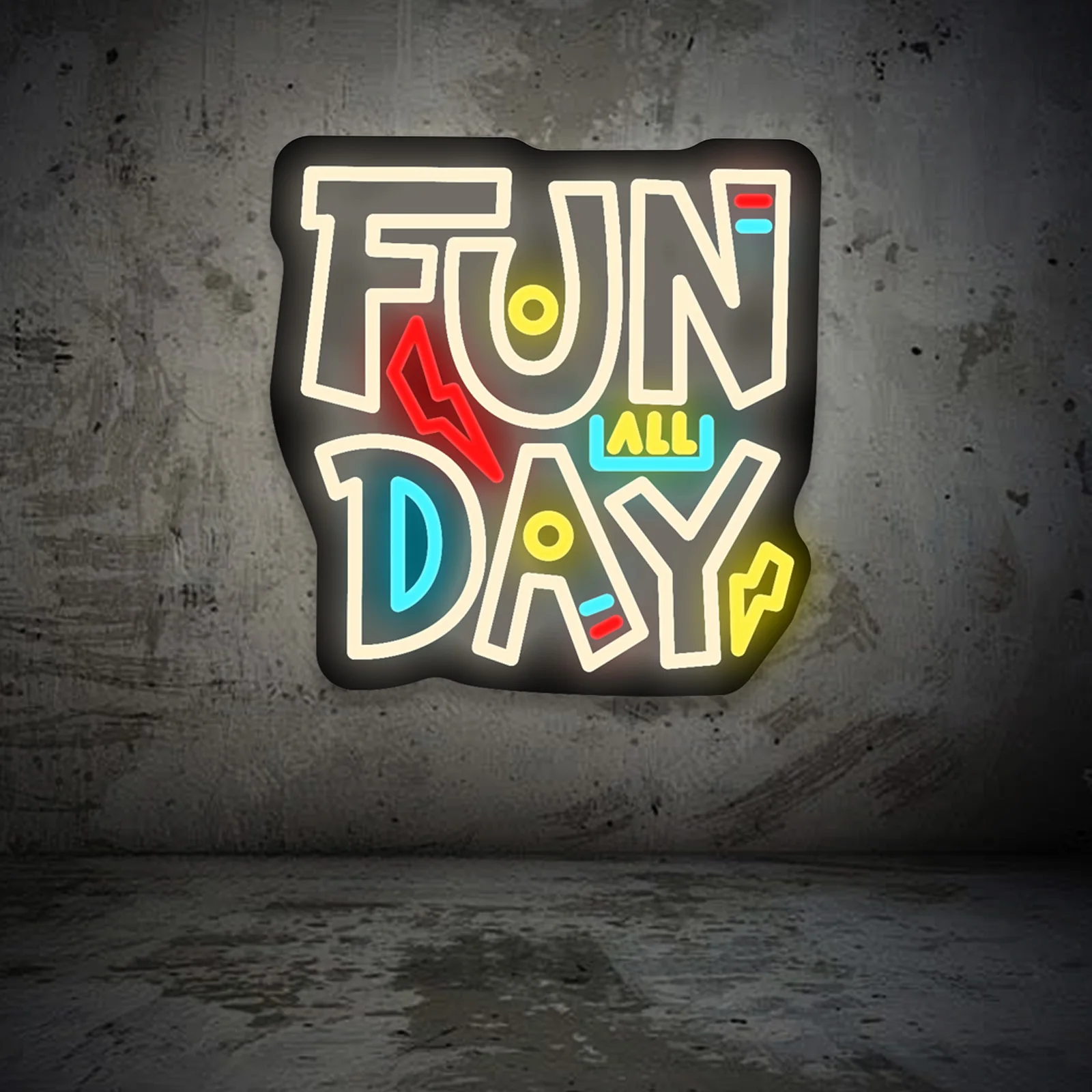 

FUN DAY Blackboard LED Neon Sign USB Powered for Bedroom Living Room Bar Game Room Wall Decor Gift for Family and Friends