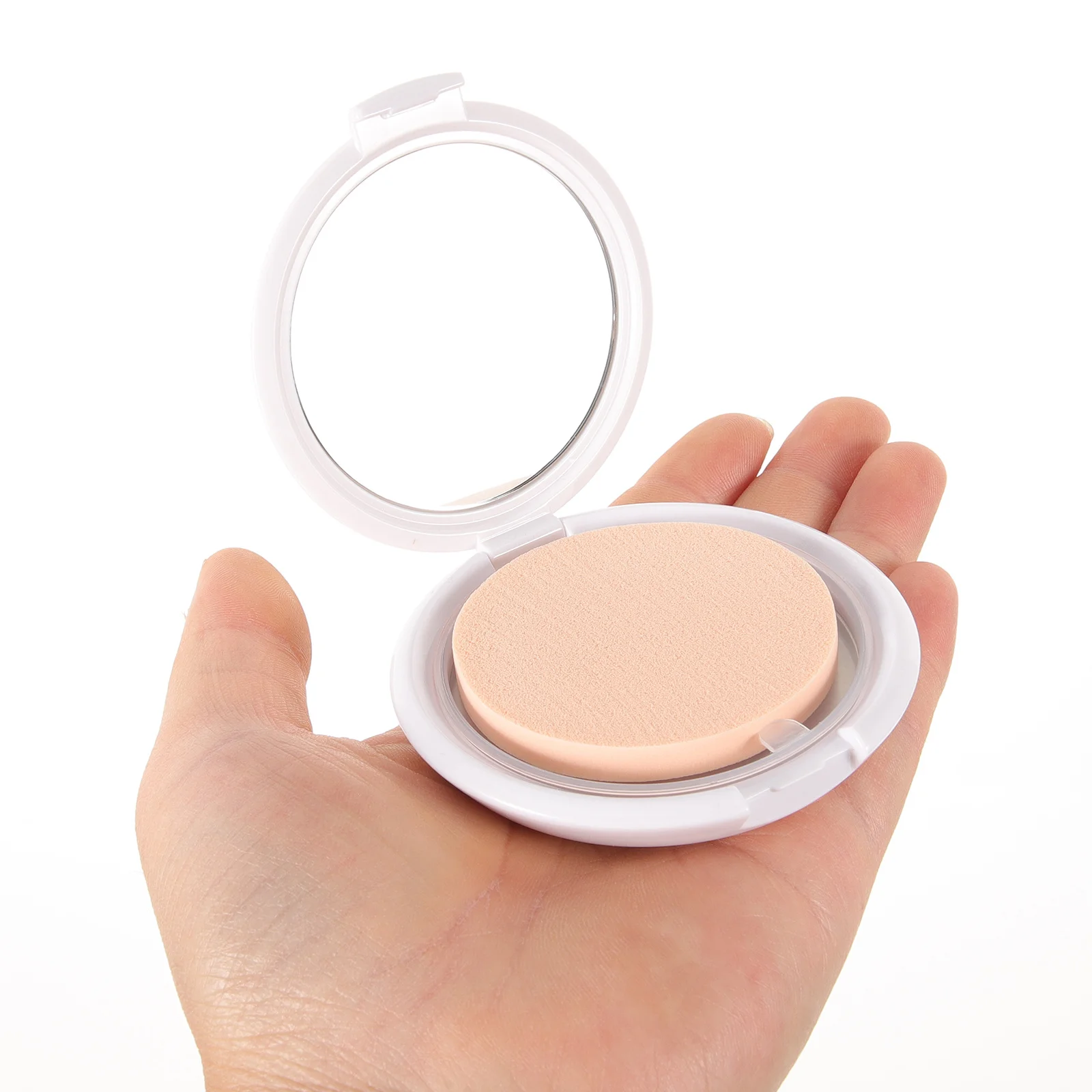 2pcs Portable Cushion Foundation Box With Mirror Magnetic Closure For Travel Empty Cream Container Puff Case Makeup Tool