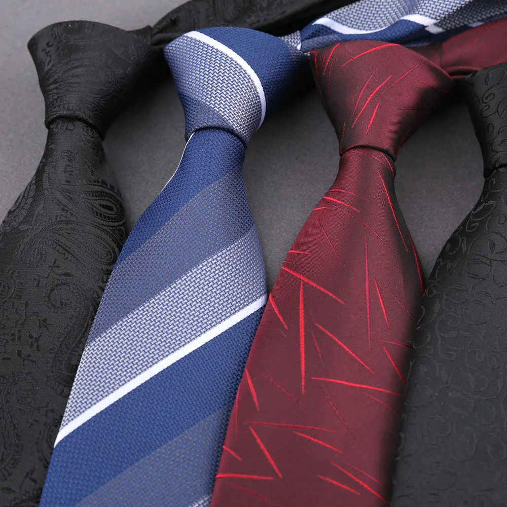 Men's Tie 8CM Neck Tie Striped Paisley Pattern Necktie Daily Wear Personalized Accessories For Groom Wedding Business Party
