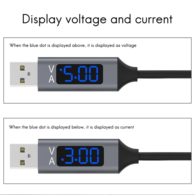 スマートディスプレイ電圧データライン,急速充電,携帯電話充電ライン,タイプC,Aに適しています