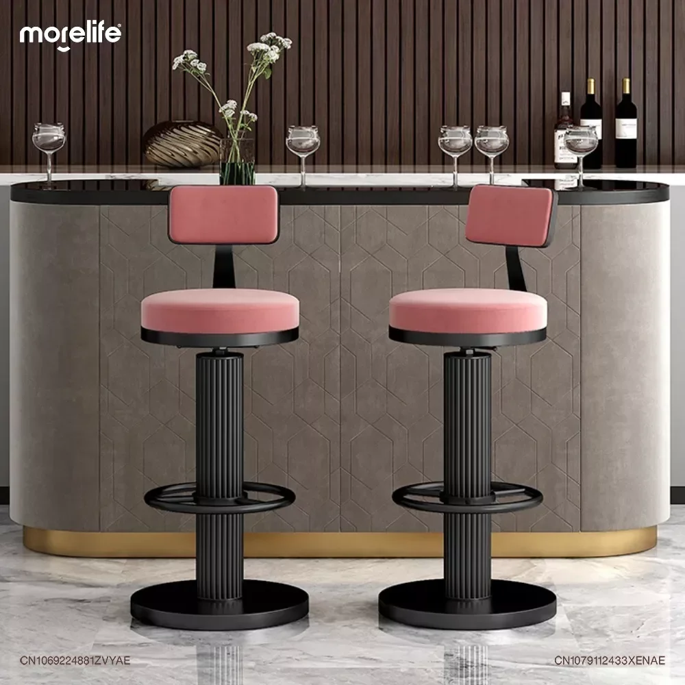 Sedia da pranzo con tavolo a isola sgabello da bancone di lusso leggero sedia da Bar con sollevamento caratteristico mobili da cucina con sgabello a gambe alte K01 +