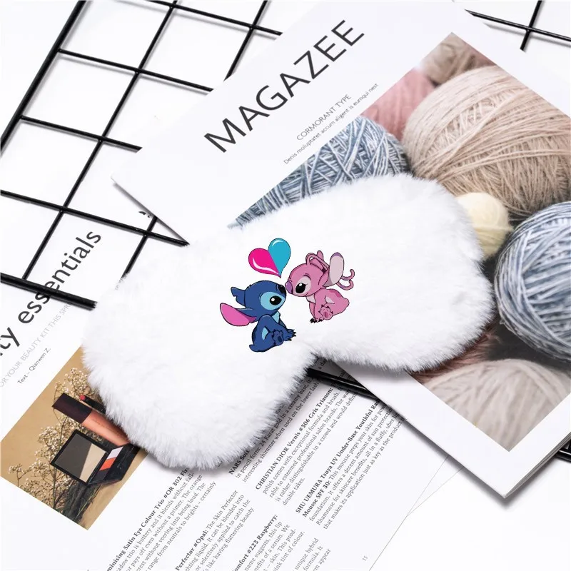 Disney Stitch Peluche Sopracciglio Punto Tinta unita Semplice Stampa di moda Pranzo Sonno Ombreggiatura Sopracciglio universale per uomini e donne