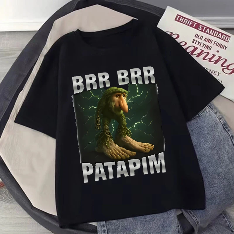 Kaus Kawaii Brainrot Italia untuk Anak-anak Kaus Lengan Pendek Lucu Kartun Anime Pakaian Anak-anak Atasan Fashion Musim Panas Anak Laki-laki Perempuan