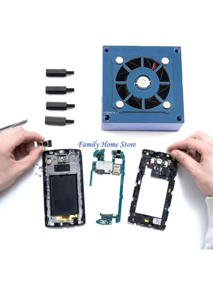 

P0UF Metal UV Curing Fan 10000rpm 1200mAh Quick Heat Reduction Electronic Cooling Fan