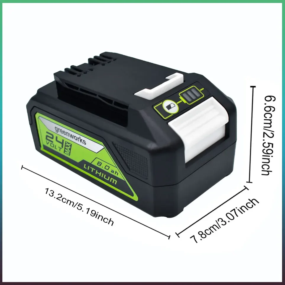 For Greenworks Battery 24V 8.0AH  Greenworks Lithium Ion Battery (Greenworks Battery) The original product is 100% brand new