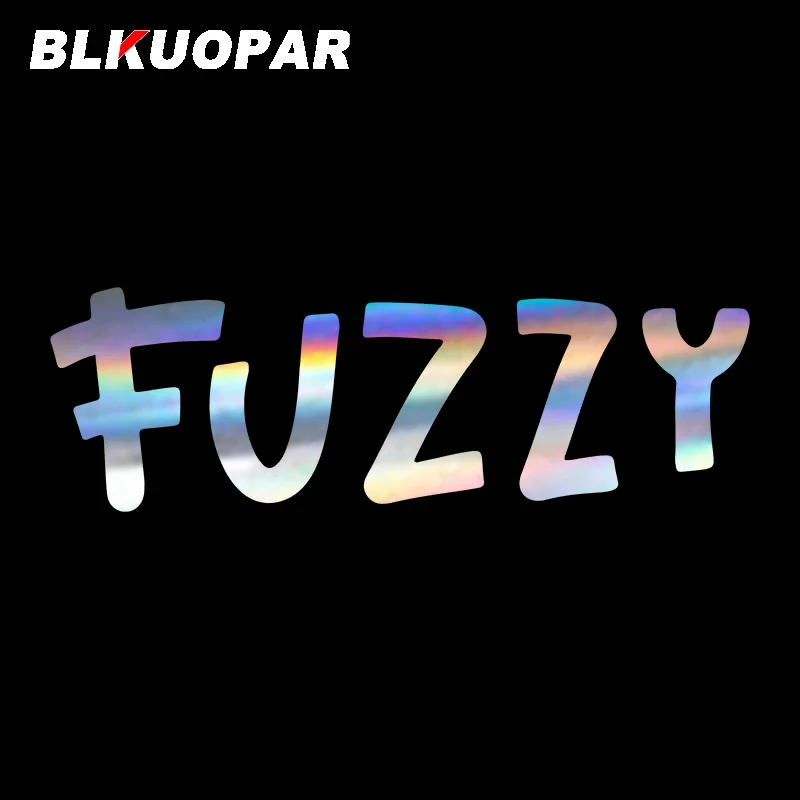 BLKUOPAR Fuzzy Creative Letters Car Sticker Laser Occlusion Scratch Decal Waterproof Refrigerator Laptop Motorcycle Car Styling