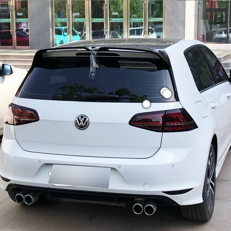 Spoiler For Volkswagen Golf 7 7.5 GTI Rline ABS Carbon Look Plastic Oettinger Style Roof Rear Spoiler aleron GOLF 7 2013-2020 ﻿