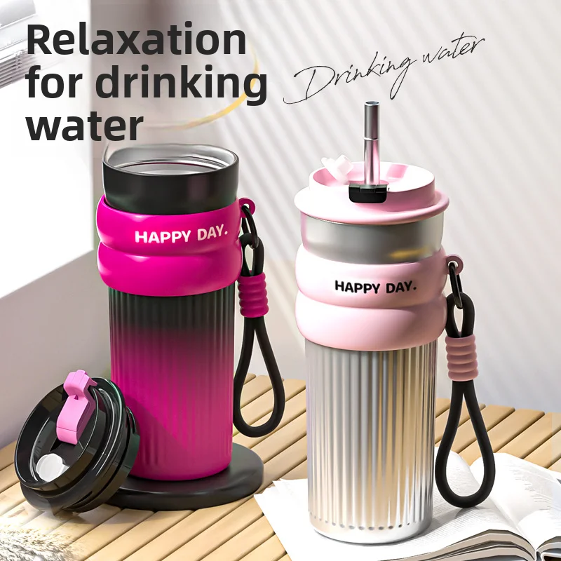 

Large Capaci Stainl Steel Sports Water Bottle Outdoor Portable Insulated Cup Car Ice King St Cup Men's Version Beverage