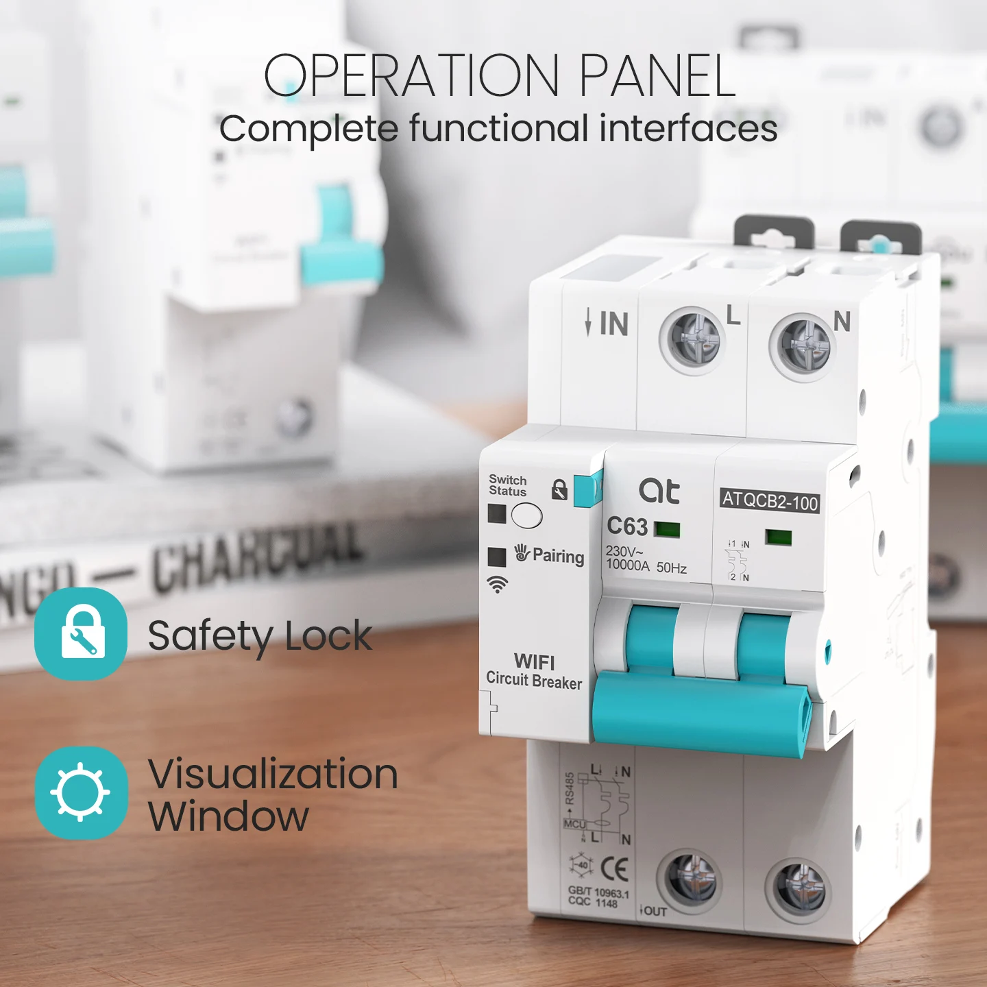 

TUYA MCB WIFI Metering Circuit Breaker Smart Life Timer Remote Control Automatic Wireless Interruptor Reclosing Switch AT