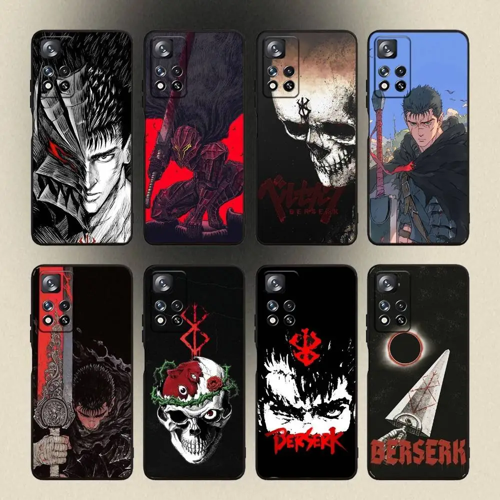 حافظة هاتف أنيمي B-Berserk Guts لهاتف سامسونج جالاكسي A 91,80,73,72,53,52,51,22,5G,Plus,J,Note غطاء أسود ناعم