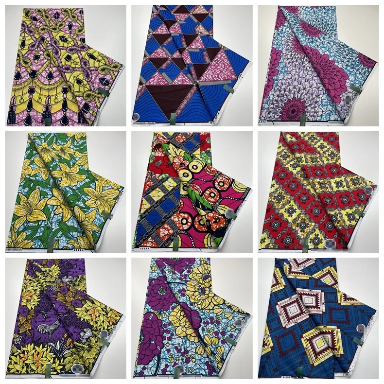 

100% Cotton Soft Original Guaranteed Veritable African Real Wax Fabric Ghana Nigeria Style High Quality Ankara Wax Batik Fabric