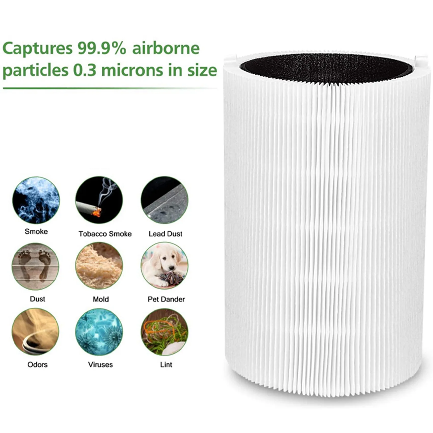 T65C! 4 عبوات من فلاتر الاستبدال Blue Pure 411 لأجهزة تنقية الهواء الصغيرة Blueair Blue Pure 411 و411+ #1