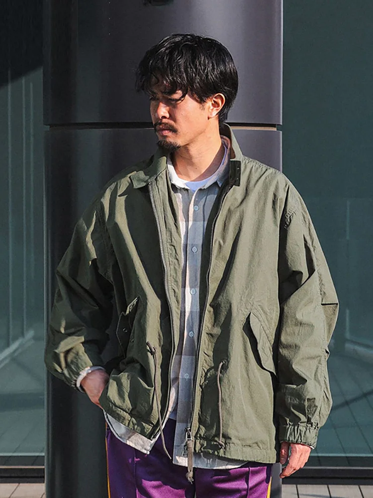 

Japanese Retro Men's Autumn and Winter Trendy Brand Coat Loose Casual Versatile Stand Up Collar Jacket