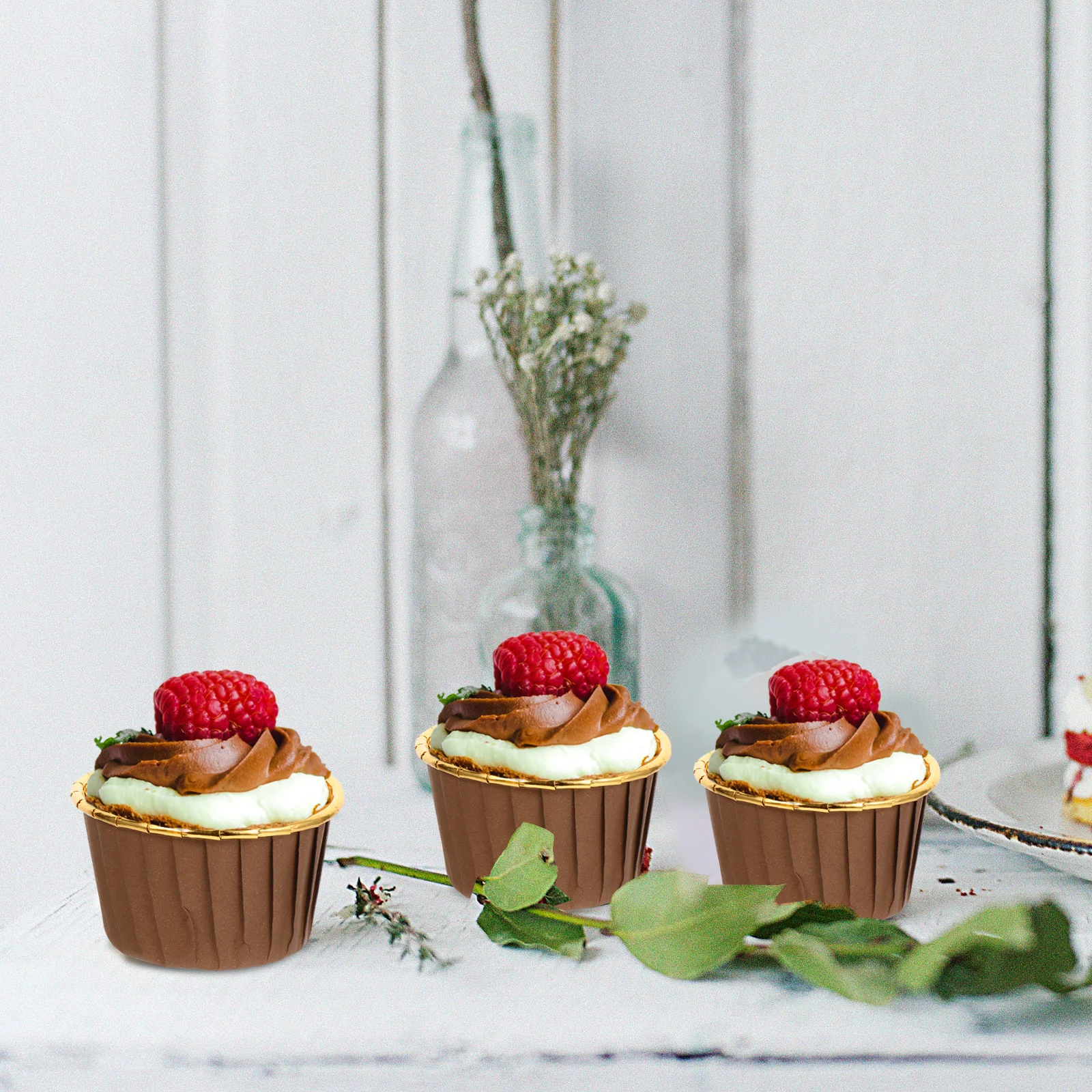 

200pcs Cake Cups Paper Muffin Liners Heat Resistant Baking Supplies For Cupcakes Muffins Disposable Baking Tools Paper Trays