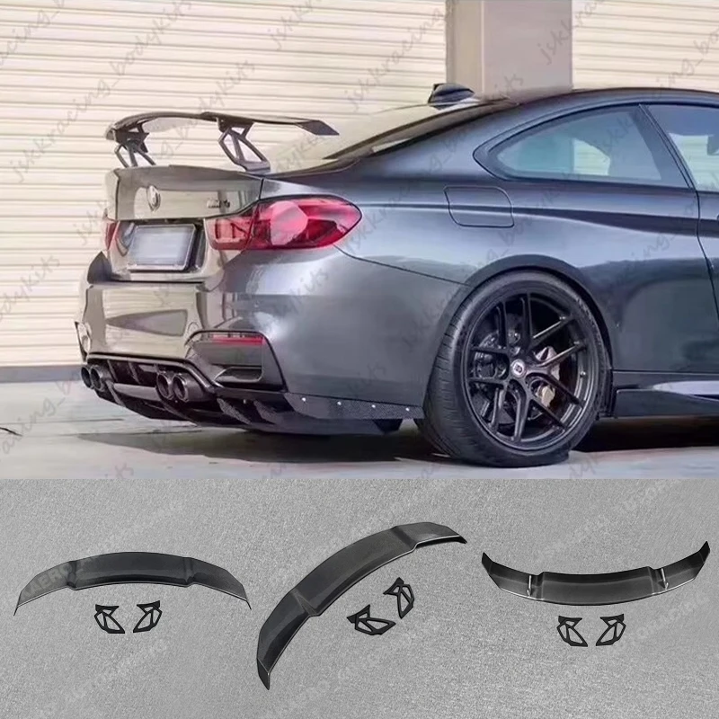

For BMW 14-17 F80 M3 F82 M4 Carbon Fiber Rear Trunk GT Spoiler Diffuser wing lip car BodyKits