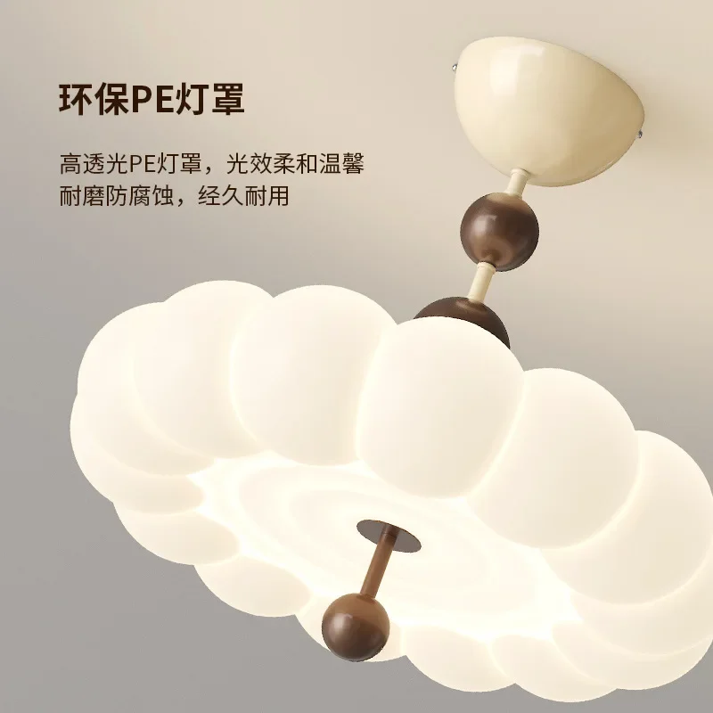 Francuska średniowieczna kremowa lampka nocna do sypialni, lampa sufitowa retro kreatywna do gabinetu, ciepła romantyczna ochrona oczu, do sypialni głównej.