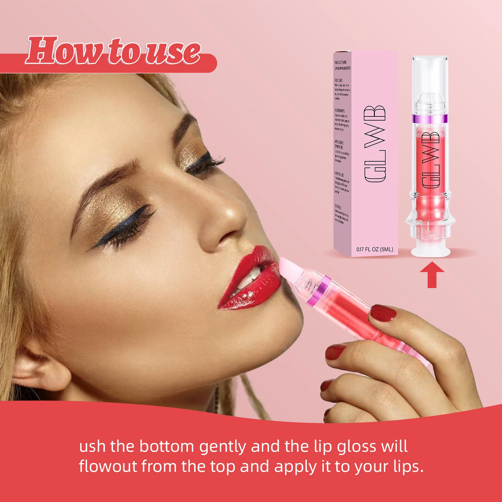 Lip Booster Plumping Serum Oil Hyaluronate Moisturizing Sexy Plump Products Enhancer Non-Irritating Brighten Fade Lines Care