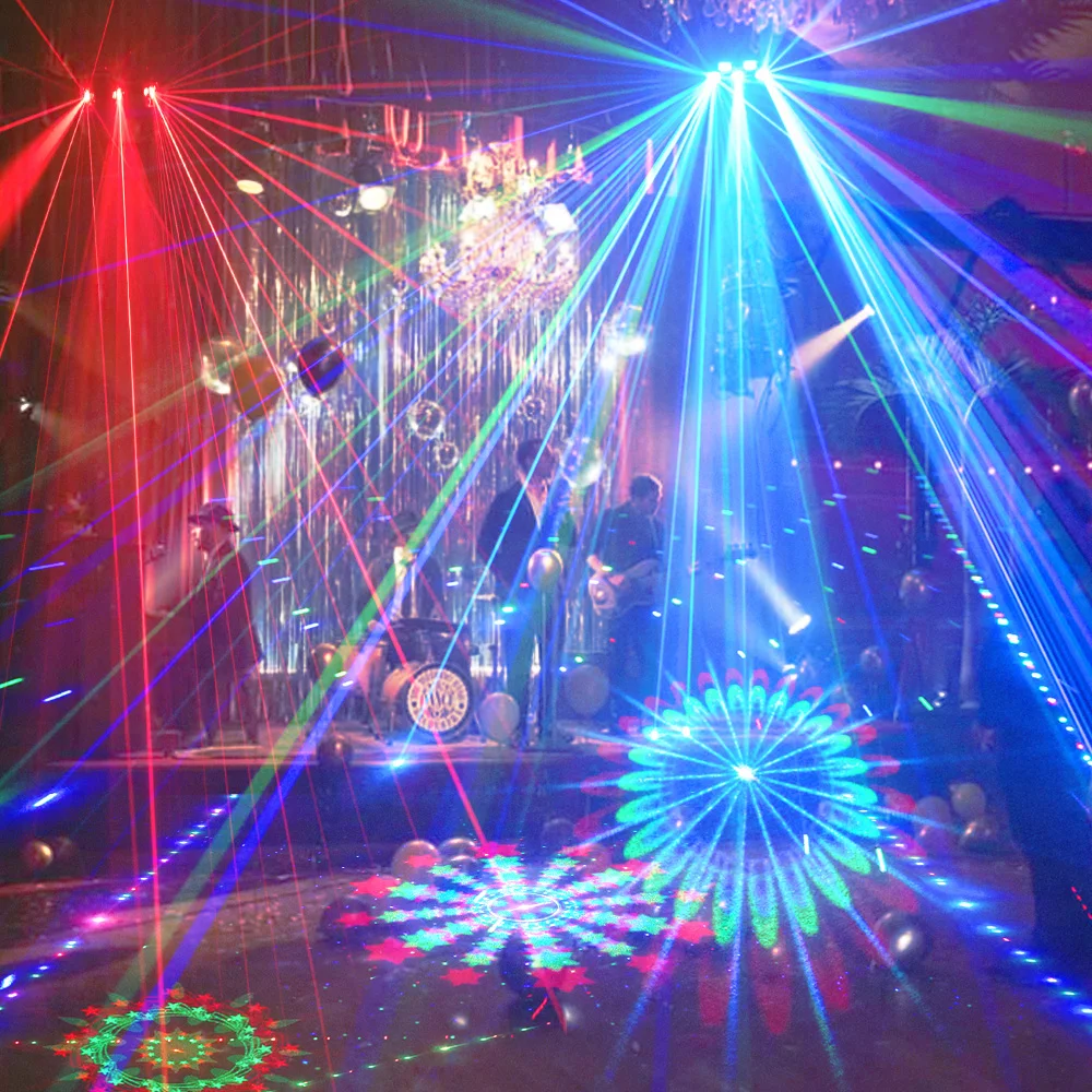 Party Lights DJ Disco Lights Strobe Lights Projection Light Voice Activated DMX512 Stage Light Karaoke KTV Bar Club Family Party