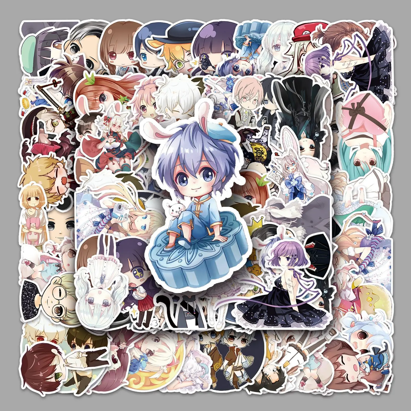 52 قطعة فتاة لطيفة ثنائية الأبعاد صغيرة جديدة شخصية الإبداعية الزخرفية الكتابة على الجدران ملصقات DIY بها بنفسك كوب ماء الغيتار لوح التزلج