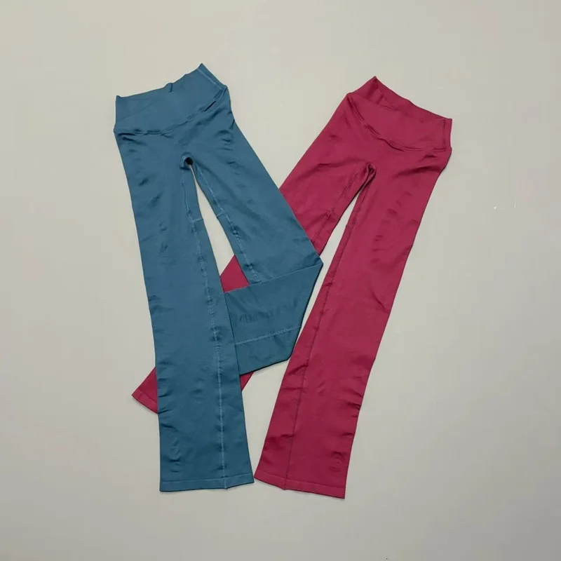 Leggings HISTELLO de Pierna Ancha, Corte Cruzado, Sin Costuras, Transpirables, Suaves y Elásticos, para Entrenamiento, Gimnasio, Running, Fitness y Deportes, para Mujer