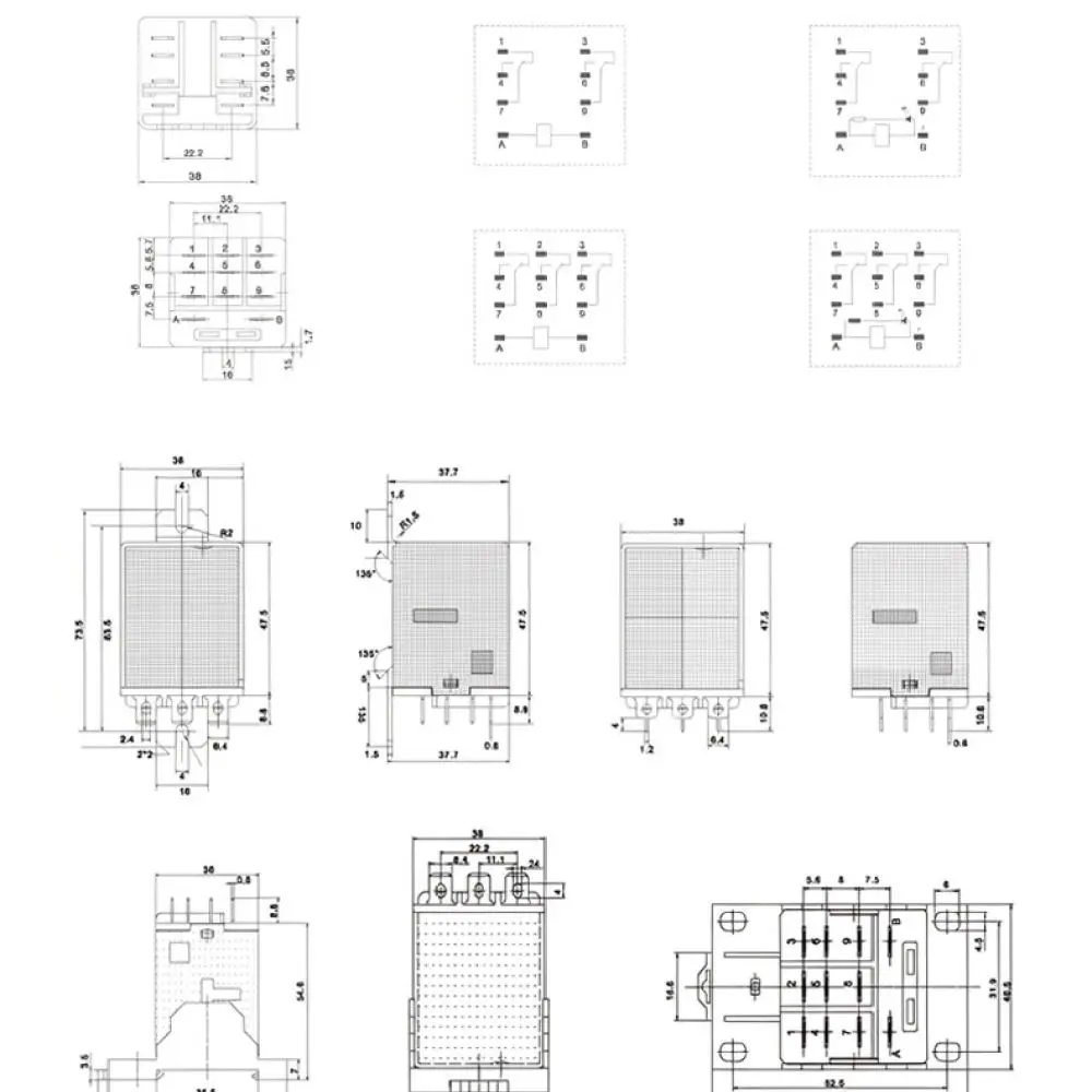 Power Relay 30A 11 Pin Plug In Controller High Current Electromagnetic Switch For Industrial Electrical Automation Application
