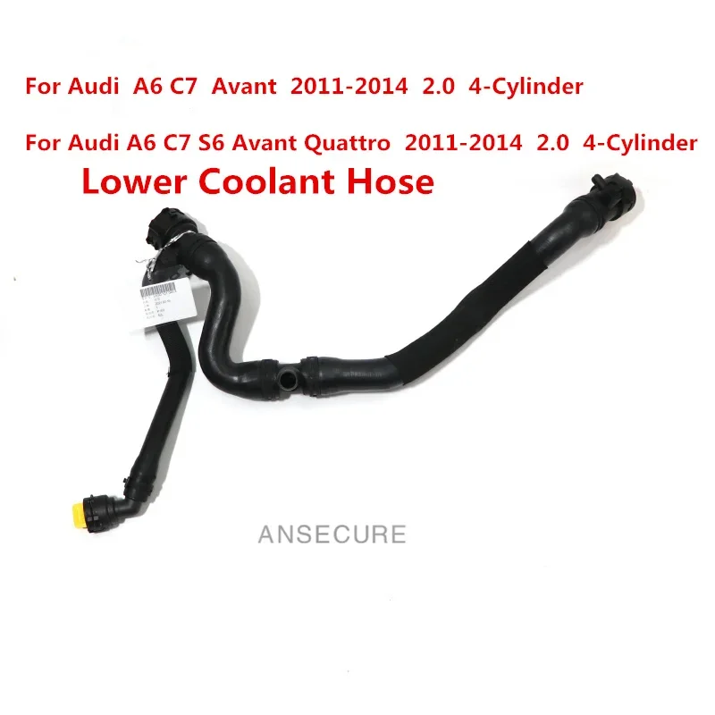 2.0  Engine Lower Radiator Coolant Hose Pipe  Assembly  For Audi A6 S6 C7 Avant Quattro 2.0 2011-2014  4G0121055AE 4G0121055AD