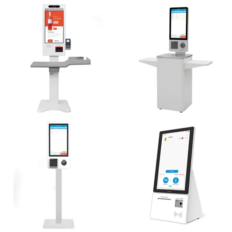 Self Ordering Payment Kiosk Automated Self Checkout Machine Cash Register for Supermarket Restaurant