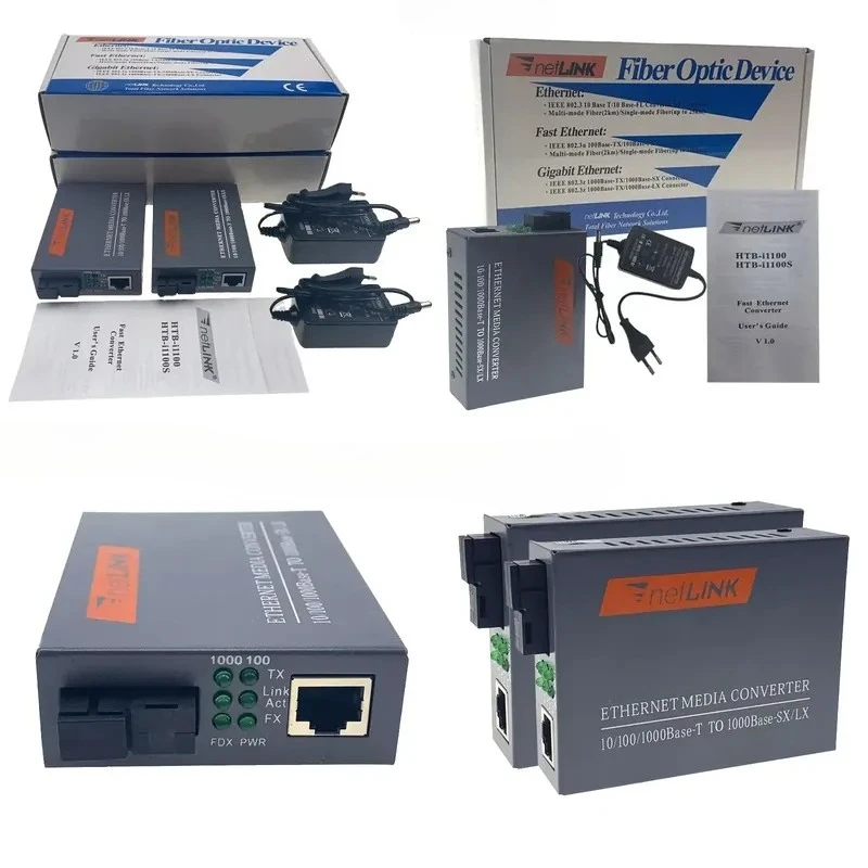 High quality imported chip HTB GS-03 A/B 1000M Gigabit fiber optic media converter transceiver