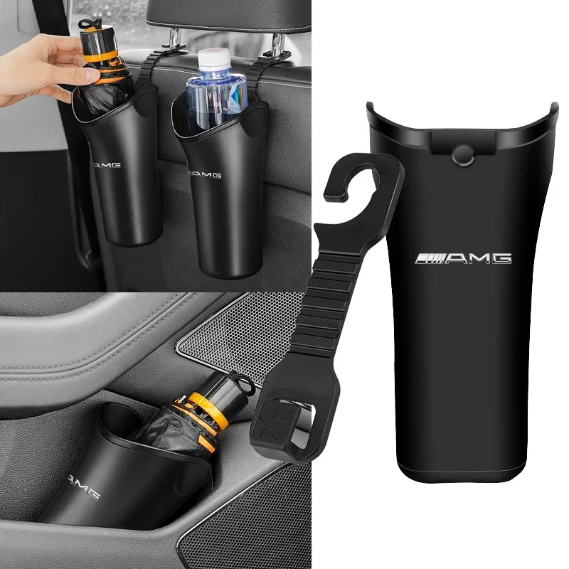 Multi Functional Car Umbrella Storage Bucket Water Bottle Holder For Mercedes Benz AMG V177 W124 W168 W169 W176 W177 W202 W203