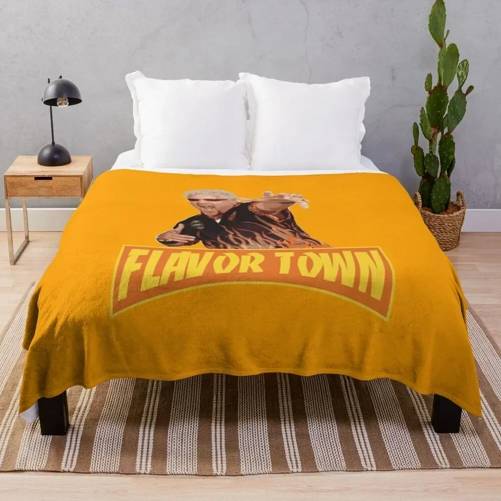 FLAVOR TOWN USA - GUY FlERl Throw Blanket Custom Bed Fashionable Blankets