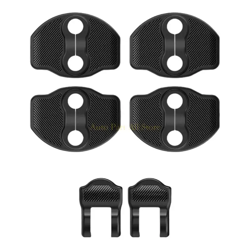 

J0MA Door Lock Buckle Covers Car Door Mute Damping Cushion Noise Reduction & Shock Absorption Simple Installs for Vehicles