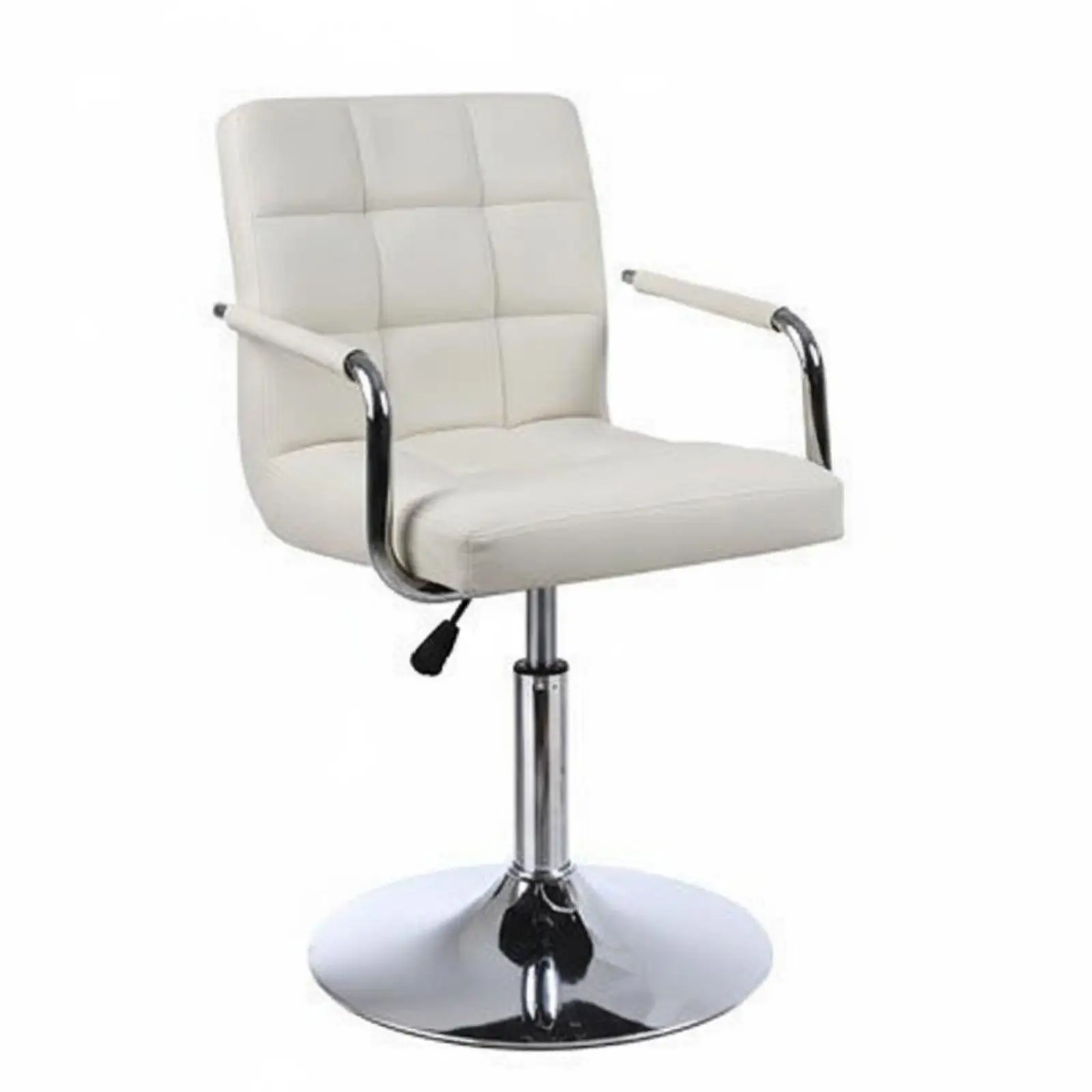 Modern Counter Height Bar Stool with Armrest 360 Degree Swivel Lift for Home Bar Kitchen Seating