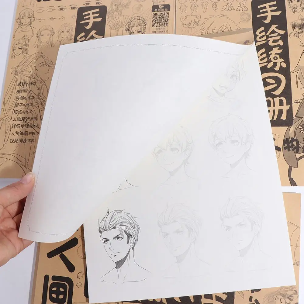 Personagens de anime pintados à mão livro tutorial esboçar praticando arte cópia prática livro aprendizagem estudar