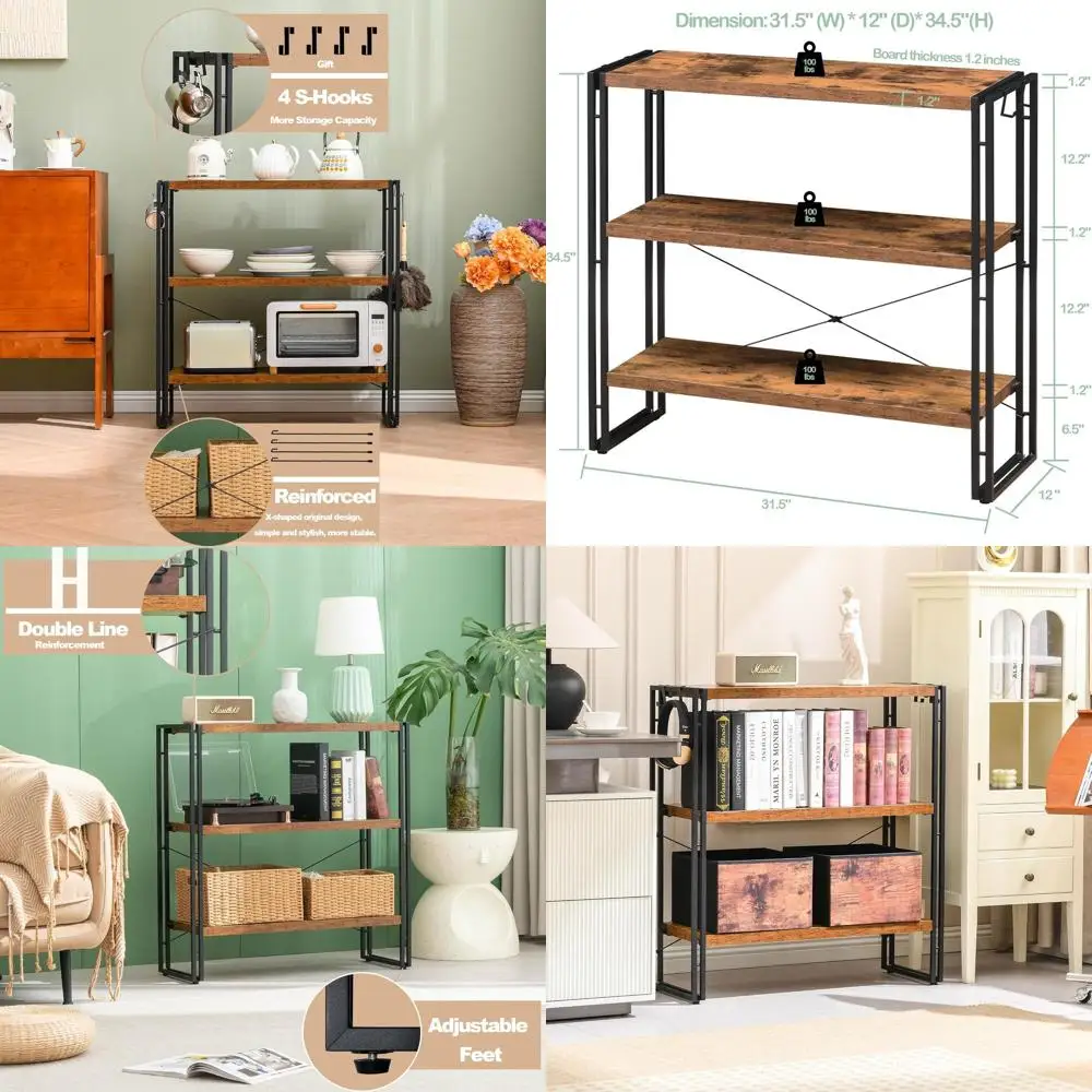 3-Tier Rustic Indus…