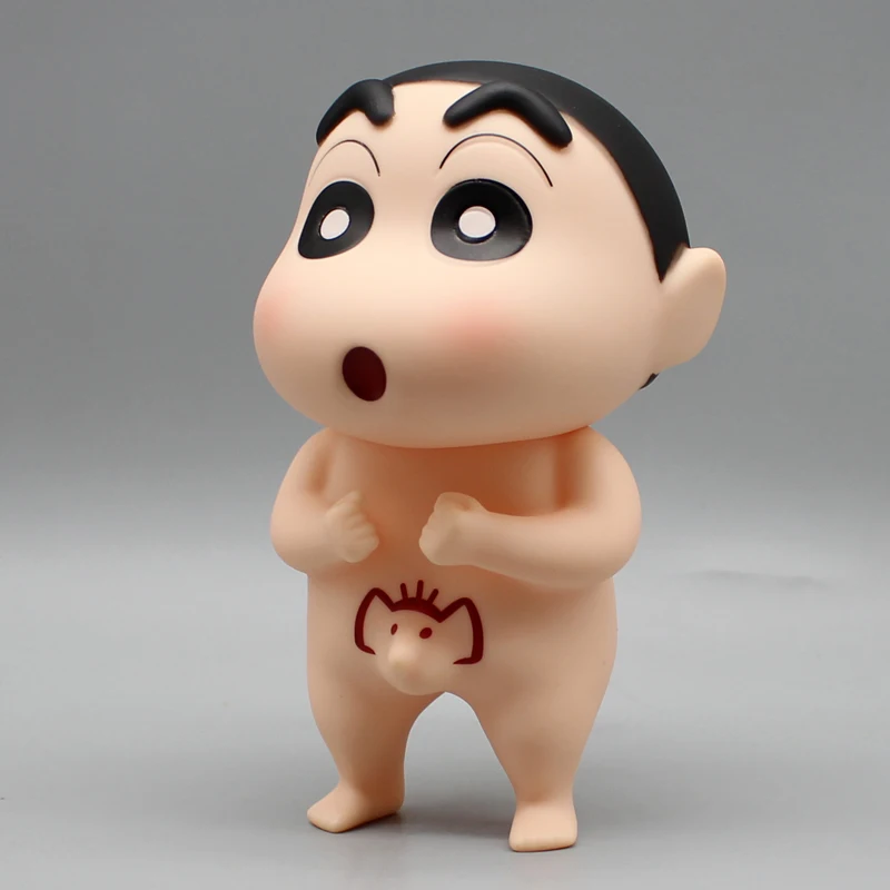 Crayon Shin-Chan Anime Figure Kid Shin-Chan Nude Bathe Action Figurine Statua in PVC Modello Bambola Ornamenti da scrivania Collezione Giocattolo Regalo